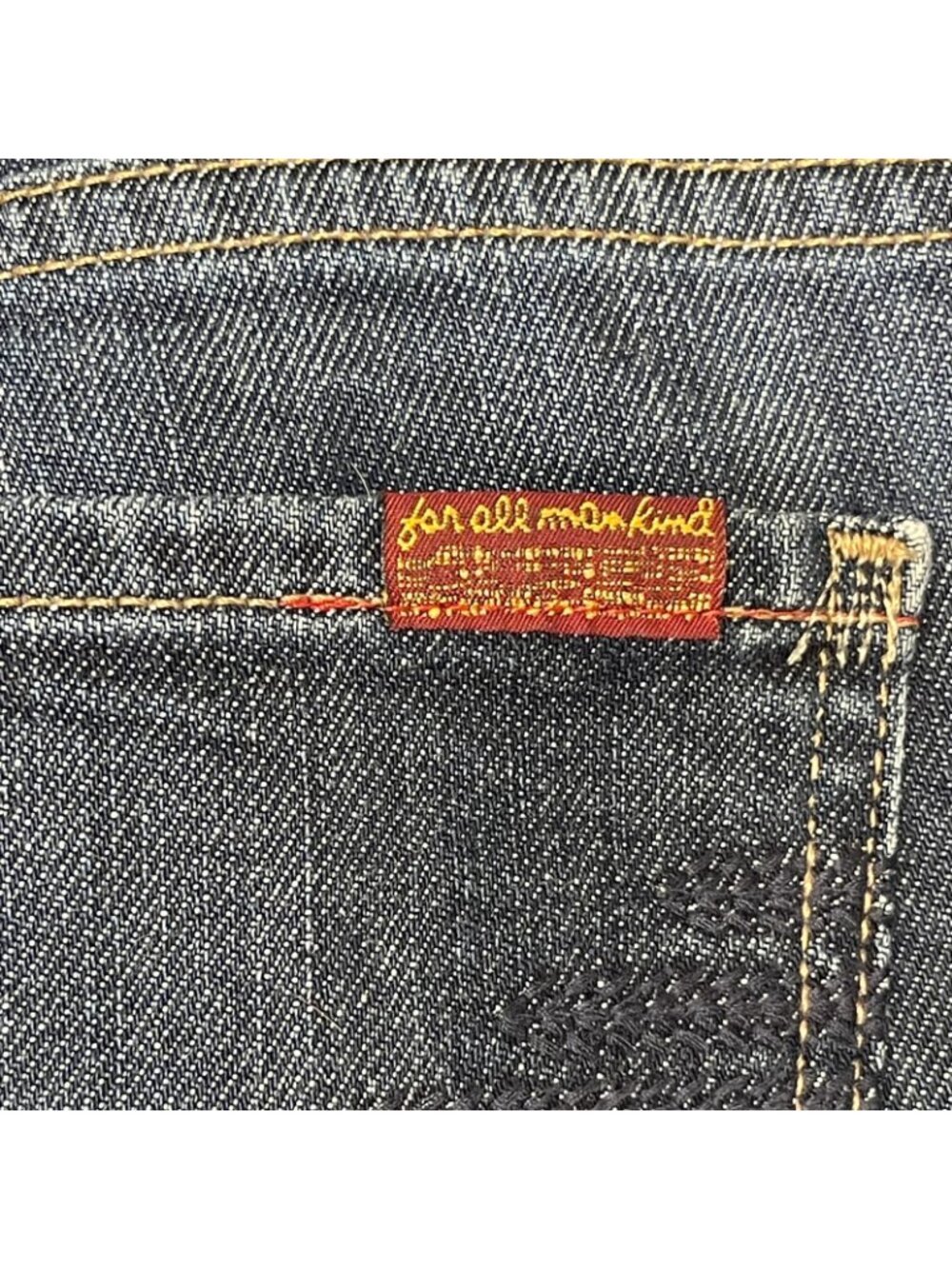 7 For All Mankind Colette Straight Leg Jeans Dark Wash Size 30 - Picture 4 of 8